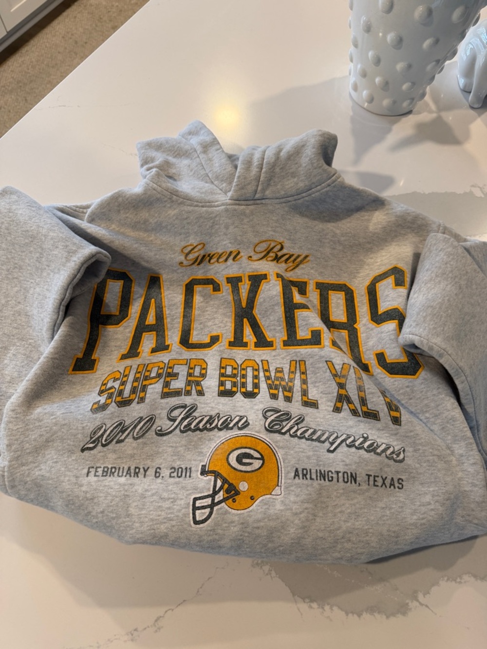 abercrombie kids Gray Green Bay Packers Super Bowl Hoodie